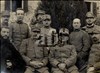 Gruppo di militari della Croce Rossa italiana con un frate